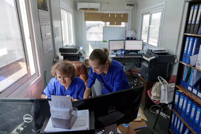 Punctul de înregistrare a mărfii. Foto: Vlad Chirea / Libertatea