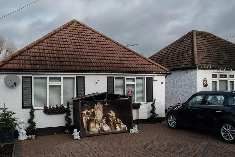 Detaliu în Ruislip, UK, cu câteva zile înainte de Crăciun, decembrie 2021