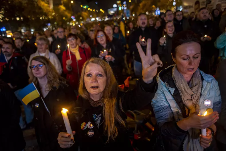 Gathering 'Czechia against fear' in Prague
