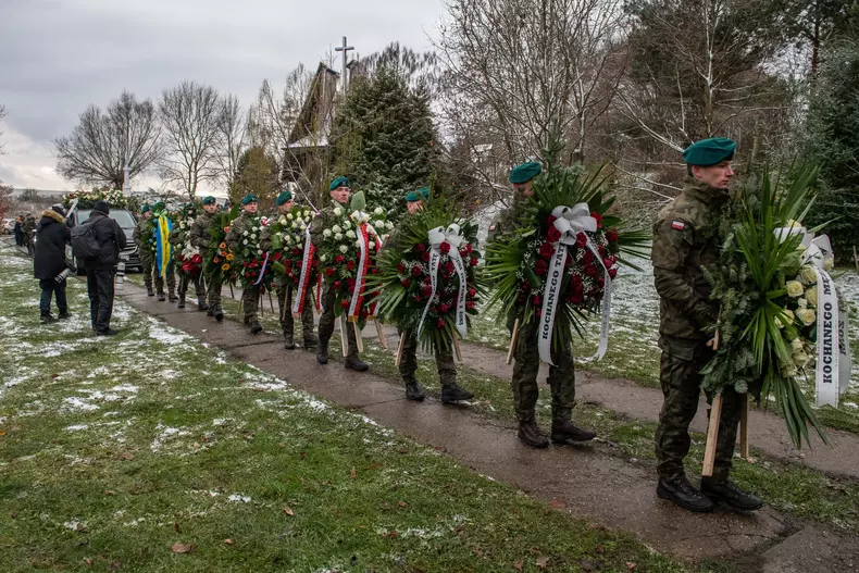 Funeral for a vicitim of a rocket explosion in Przewodow