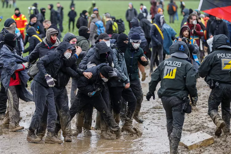 Demonstration against demolition of German village Luetzerath