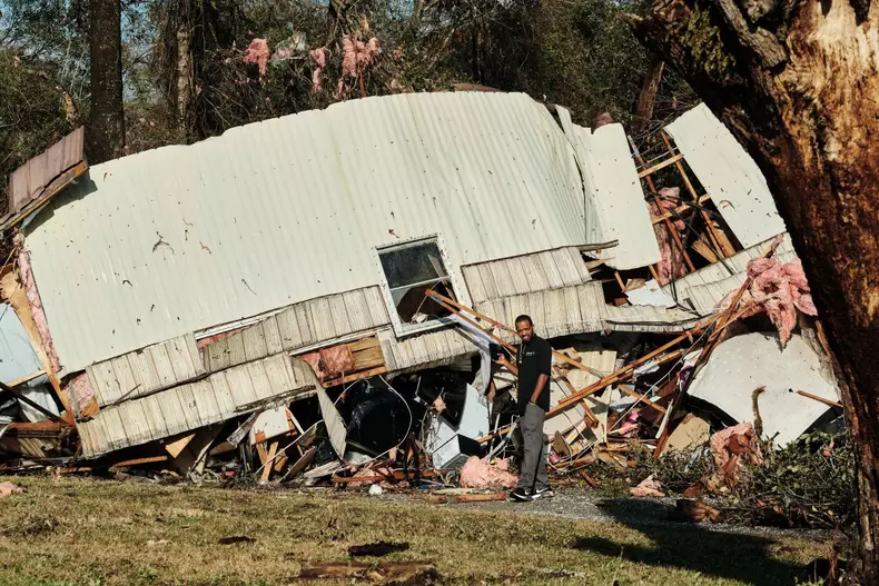 Tornado damage in Alabama