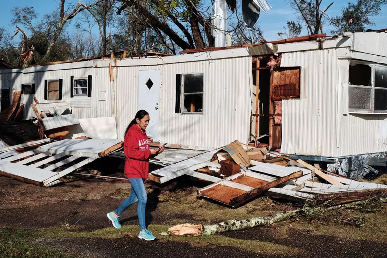 Tornado damage in Alabama