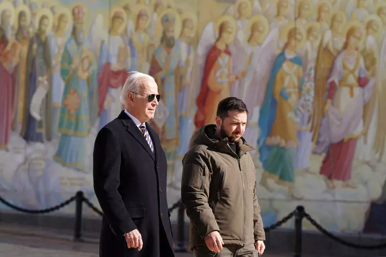 Joe Biden, vizita la Kiev. Foto Profimedia (3)