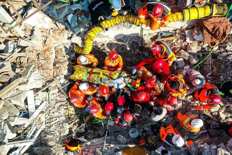 A woman rescued under rubble 177 hours after 7.7 Kahramanmaras Earthquake