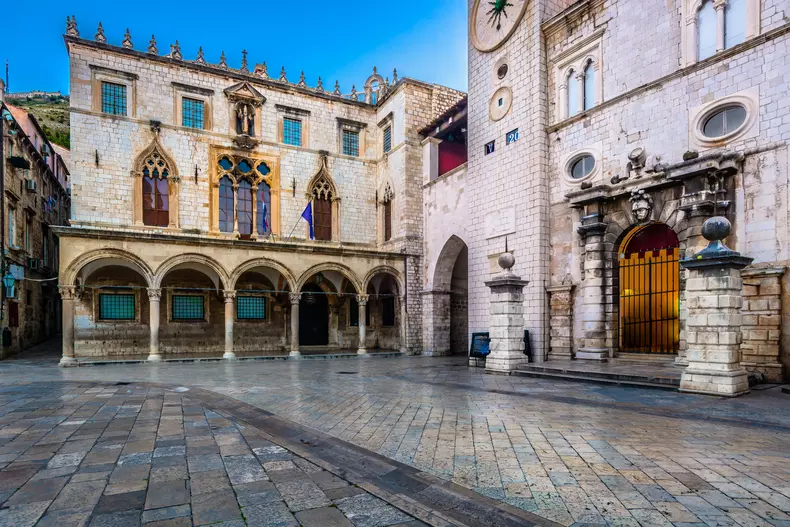 View,At,Historic,Square,In,City,Center,Of,Famous,Dubrovnik