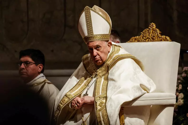 Pope Francis leads Easter Vigil Mass at Saint Peter's Basilica