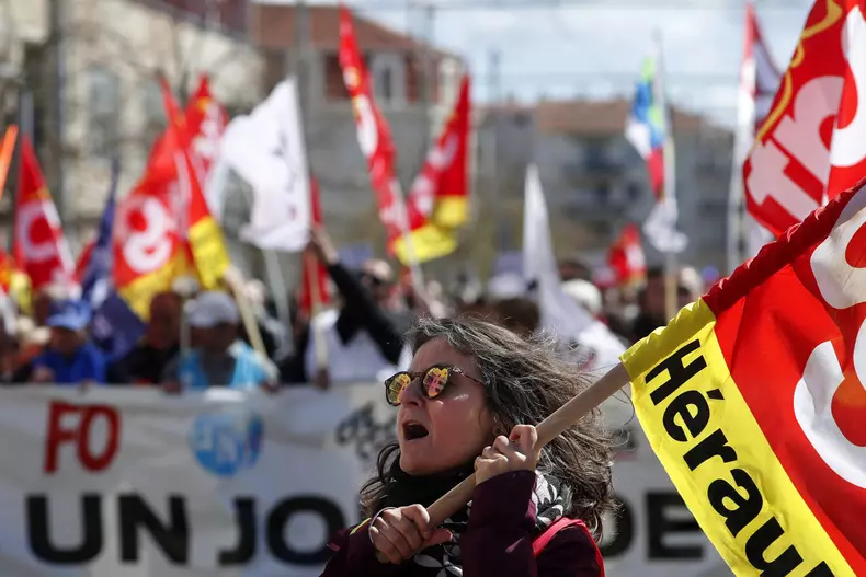 Demonstrations against pension reform in France