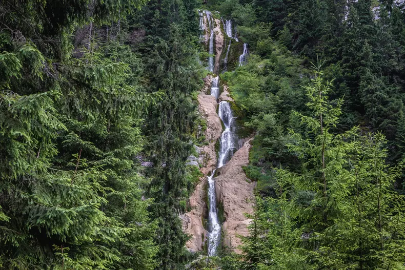 Horses Waterfall in Romania