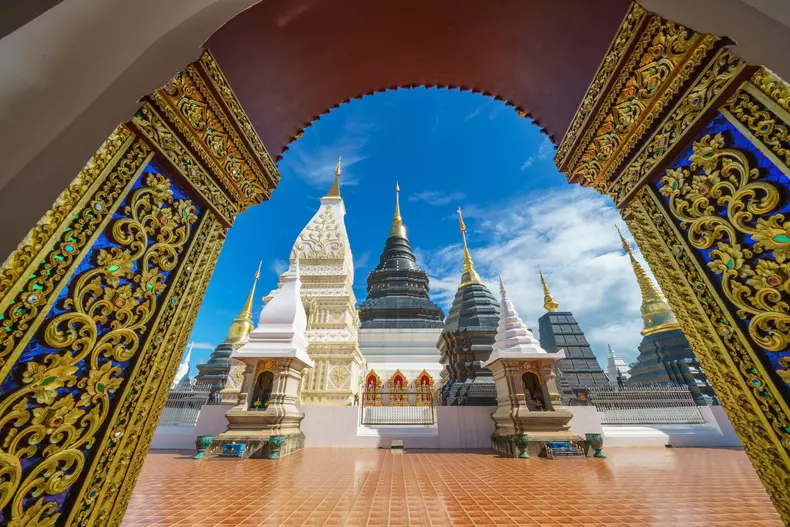 Wat Ban Den, a large temple, a beautiful place in Chiang Mai, Th