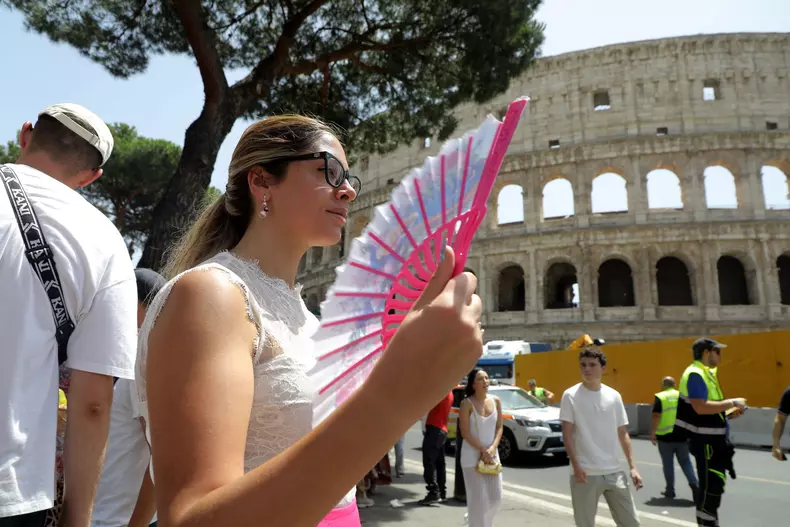 Prolonged heatwave in Italy