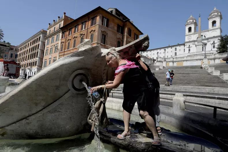 Prolonged heatwave in Italy