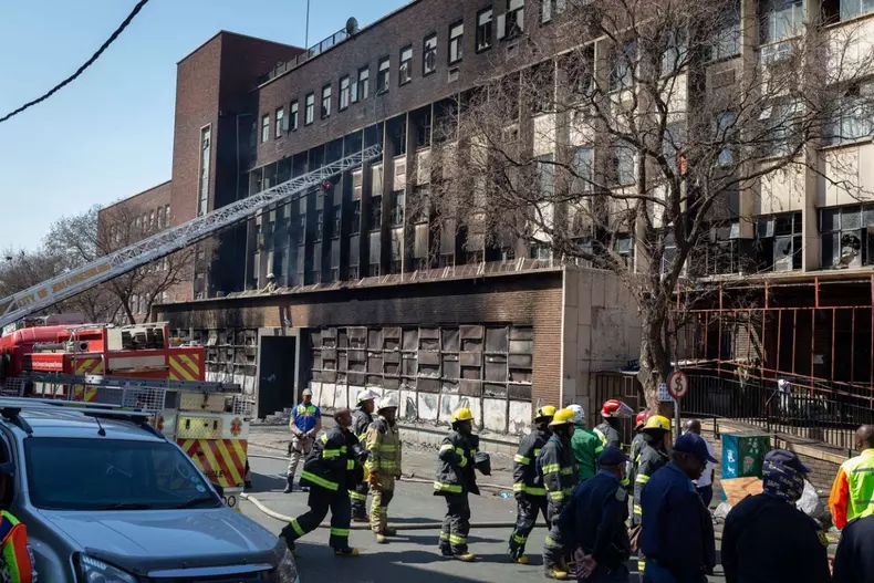 SOUTH AFRICA JOHANNESBURG BUILDING FIRE DEATH TOLL