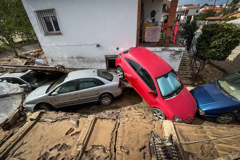 Aftermath of the floods in El Alamo, Madrid, Spain - 5 Sept 2023