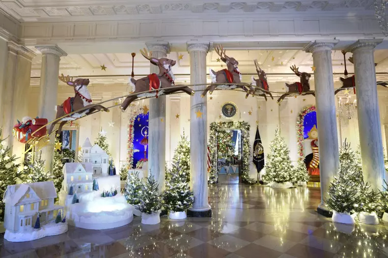 White House Holiday Decor Preview - Washington