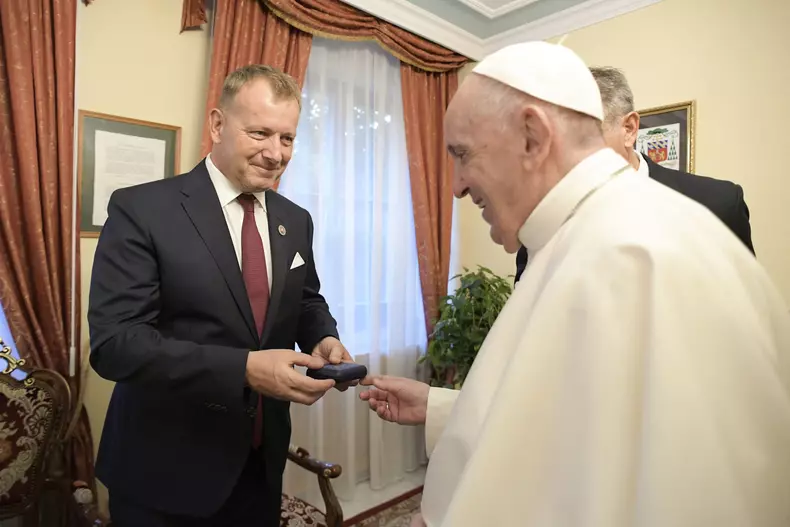 Pope Francis Visits Bratislava - Slovakia, September 13, 2021. Photo by Vatican Media/CPP/IPA/ABACAPRESS.COM