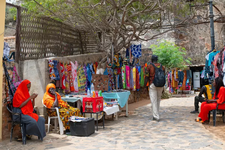 Island,Of,Gorée,,Dakar,,Senegal:,05,07,2023:,Artisan,Market