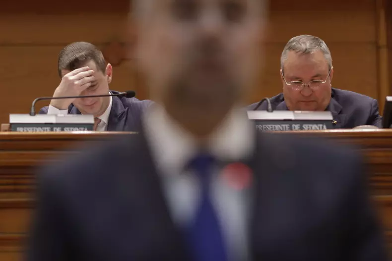 Sedinta plenului reunit al Camerei Deputatilor si Senatului pentru dezbaterea bugetului Romaniei pe anul 2023, in Bucuresti, 19 decembrie 2023. Foto: Inquam Photos / Octav Ganea