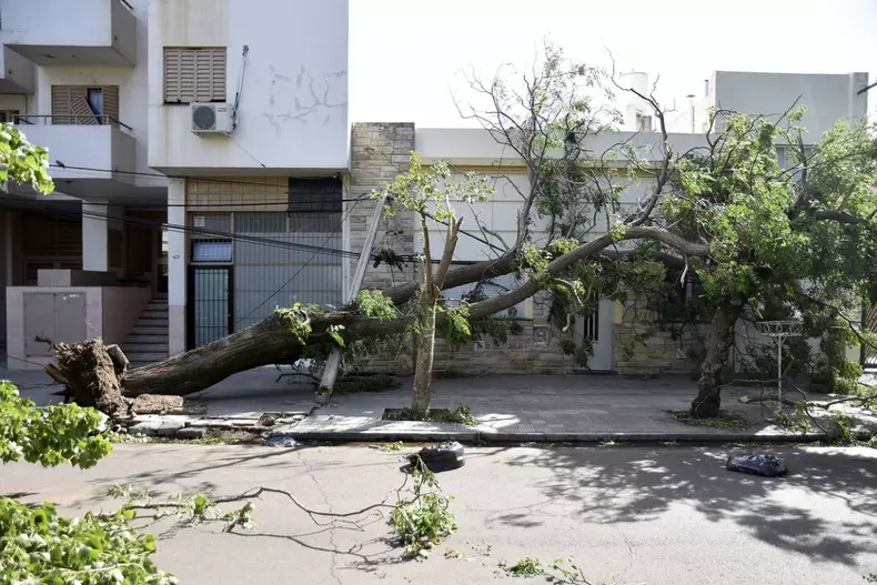 A storm in Argentina left 13 dead in the outskirts of Buenos Aires. Bahía Blanca: In the photo taken on December 17, 202