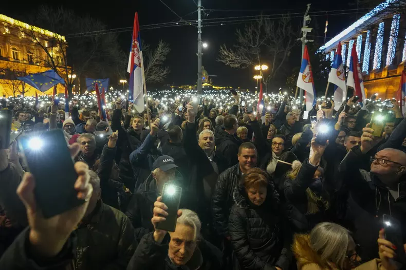 Serbia Election Protest