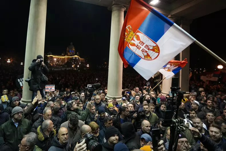 Serbia Election Protest