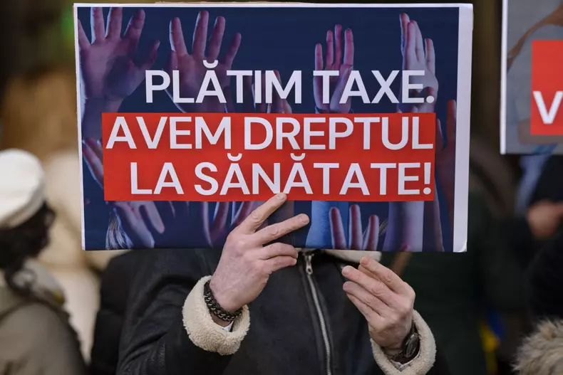 BUCURESTI - CNAS - PROTEST - MEDICI DE FAMILIE SI DIN AMBULATORI