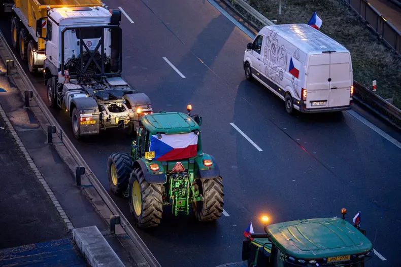 Farmers' protest in Prague