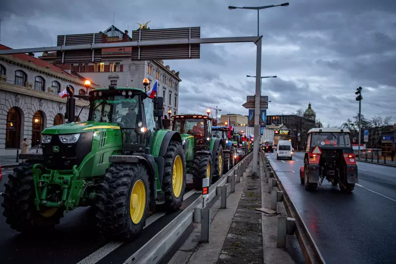 Farmers' protest in Prague
