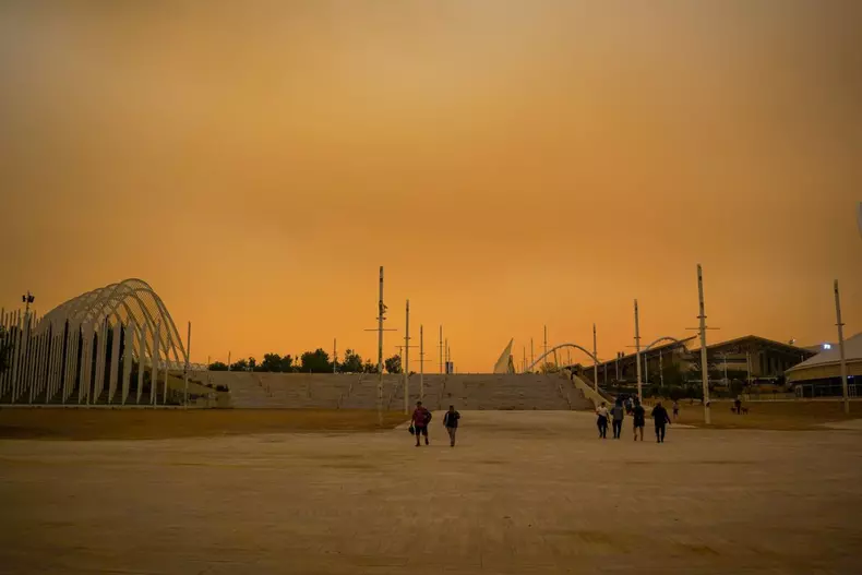 Transfer Of Sahara Dust To Greece, Athens - 23 Apr 2024