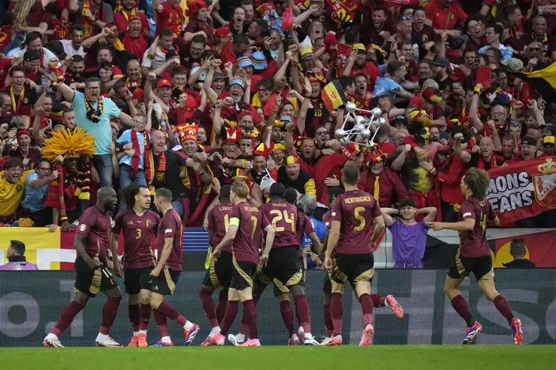 Euro 2024 Soccer Belgium Romania