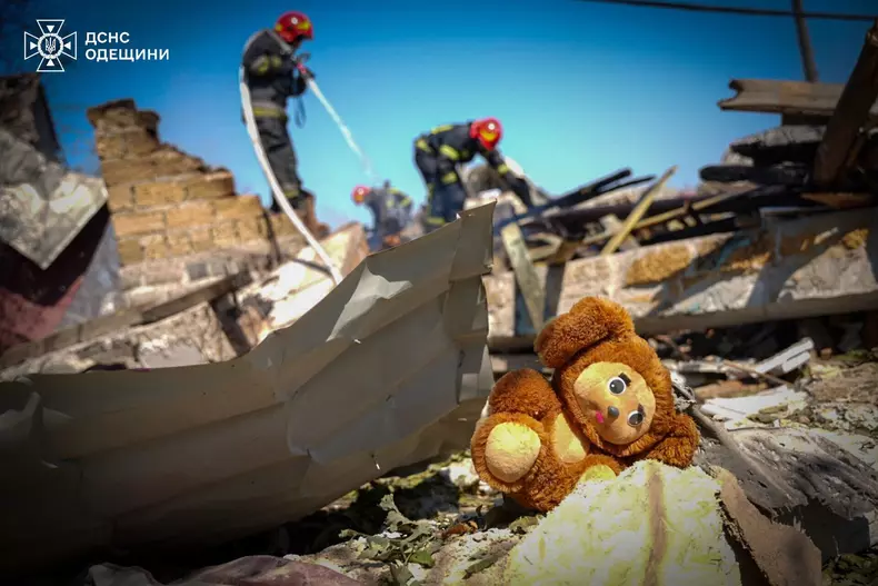 Russian missile attack on Odessa
