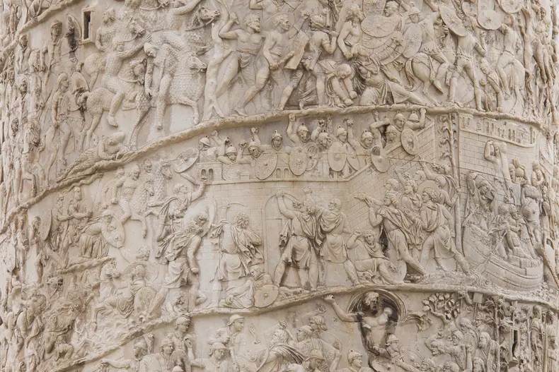 Column,Of,Trajan,,Rome,,Italy.,Detail