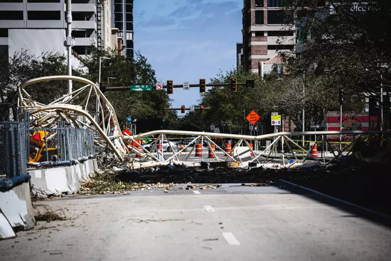 Aftermath of Hurricane Milton Making Landfall on Florida's Gulf Coast, Tampa, USA - 10 Oct 2024