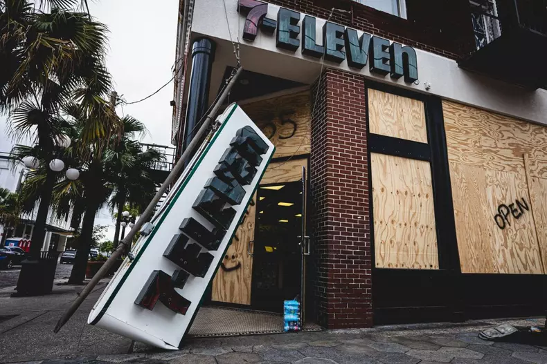 Aftermath of Hurricane Milton Making Landfall on Florida's Gulf Coast, Tampa, USA - 10 Oct 2024