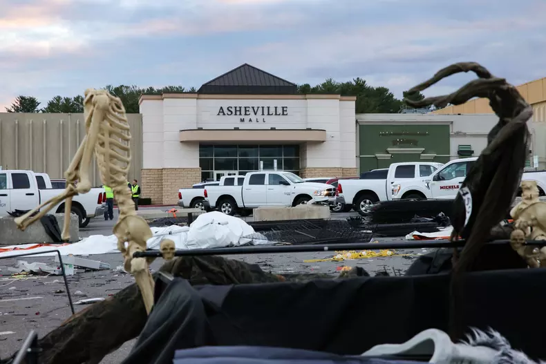Hurricane Helene Damage In Asheville, North Carolina, United States - 01 Oct 2024