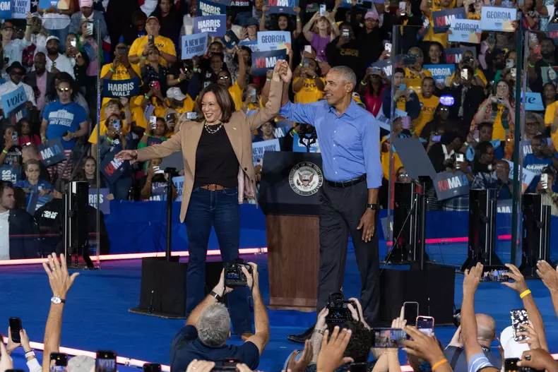 Bruce Springsteen and Former President Barack Obama Rally for Vice President Kamala Harris, Clarkston, USA - 24 Oct 2024