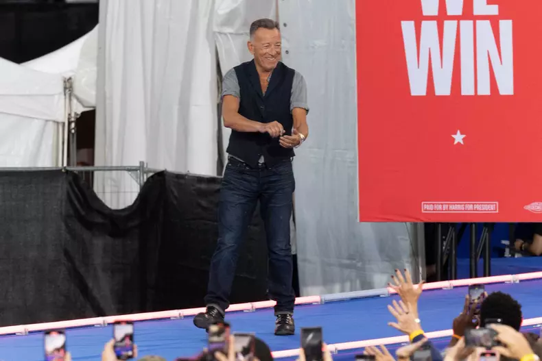 Bruce Springsteen and Former President Barack Obama Rally for Vice President Kamala Harris, Clarkston, USA - 24 Oct 2024