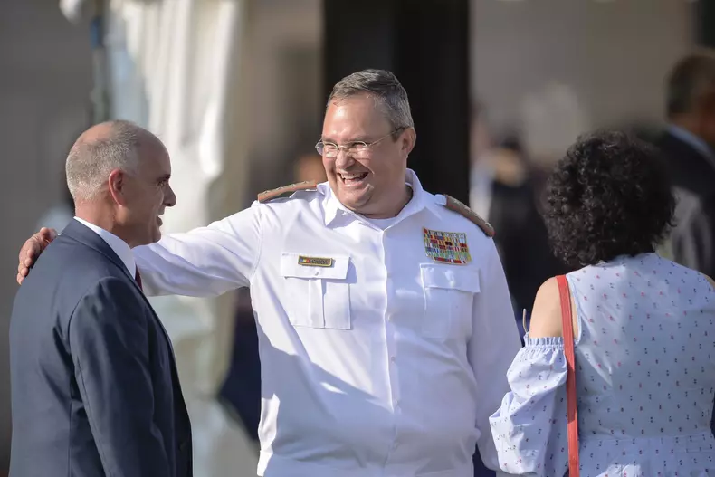 Nicolae Ciuca, pe atunci Seful Statului Major, la receptia de Ziua Independentei SUA, la Bucuresti, in 2019. Foto: Hepta