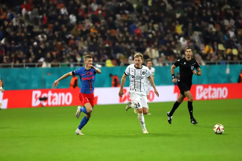 FCSB a învins-o pe Midtjylland în Liga Europa, scor 2-0, și a reușit a treia victorie în primele patru meciuri din grupă