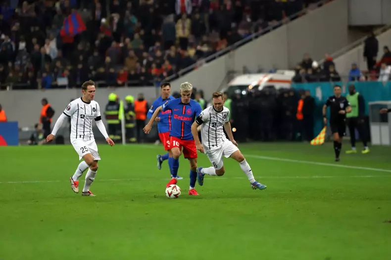 FCSB a învins-o pe Midtjylland în Liga Europa, scor 2-0, și a reușit a treia victorie în primele patru meciuri din grupă