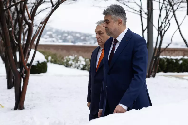 Premierul Ungariei, Viktor Orban, și premierul României, Marcel Ciolacu, la Budapesta. Foto: Facebook Marcel Ciolacu