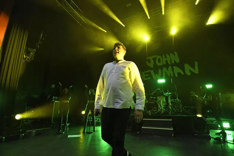 John Newman performing at Shepherd's Bush Empire in London