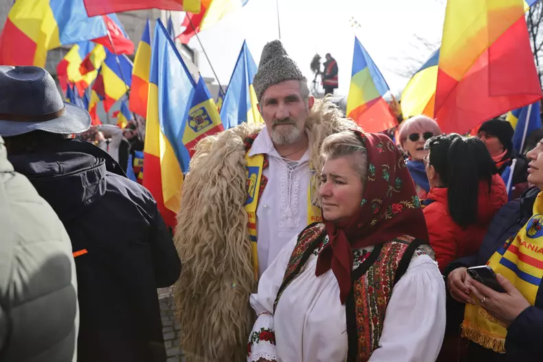 Protest Călin Georgescu, Mica Unire, 24 ianuarie 2025 - Foto Vlad Chirea3