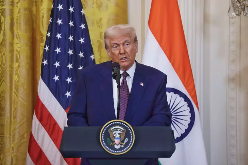 Indian Prime Minister Modi And President Trump News Conference - DC