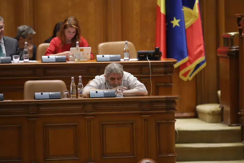 Varujan Pambuccian în plenul Parlamentului FOTO Dumitru Angelescu