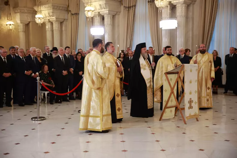 Slujba Stâlpilor în Sala Unirii, la Palatul Cotroceni. Foto Eli Driu