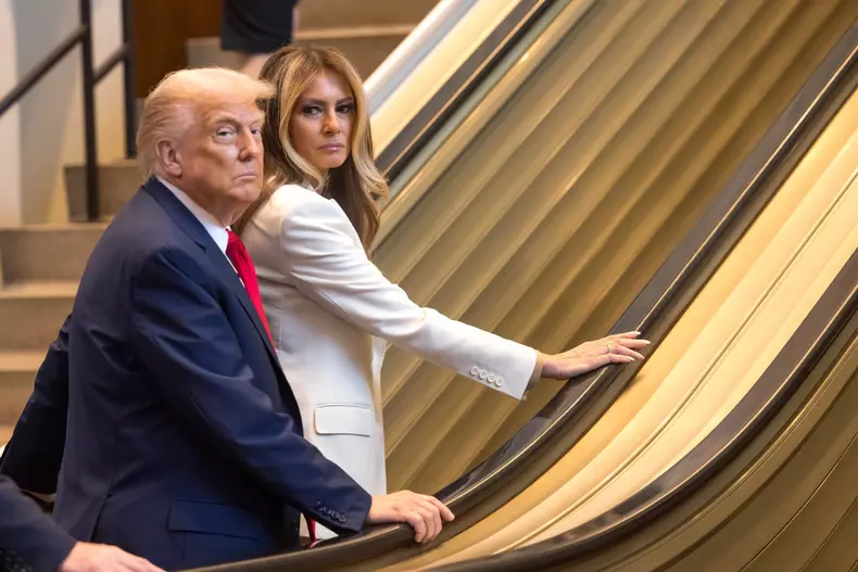 U.S. President Donald Trump and First Lady Melania Trump are seen arriving for the United Nations General Assembly