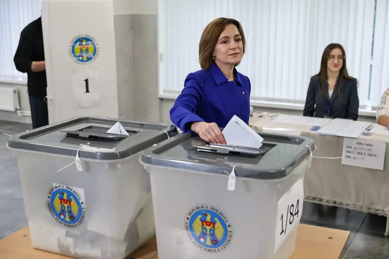 maia sandu a votat in chisinau