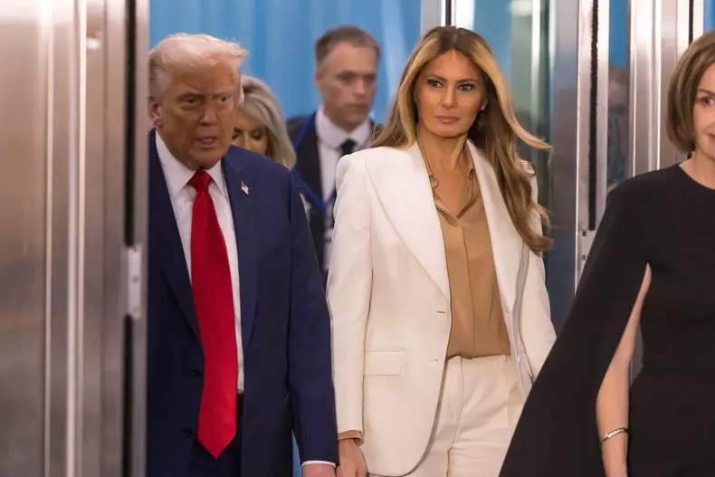 U.S. President Donald Trump and First Lady Melania Trump are seen arriving for the United Nations General Assembly, New York, USA - 23 Sep 2025