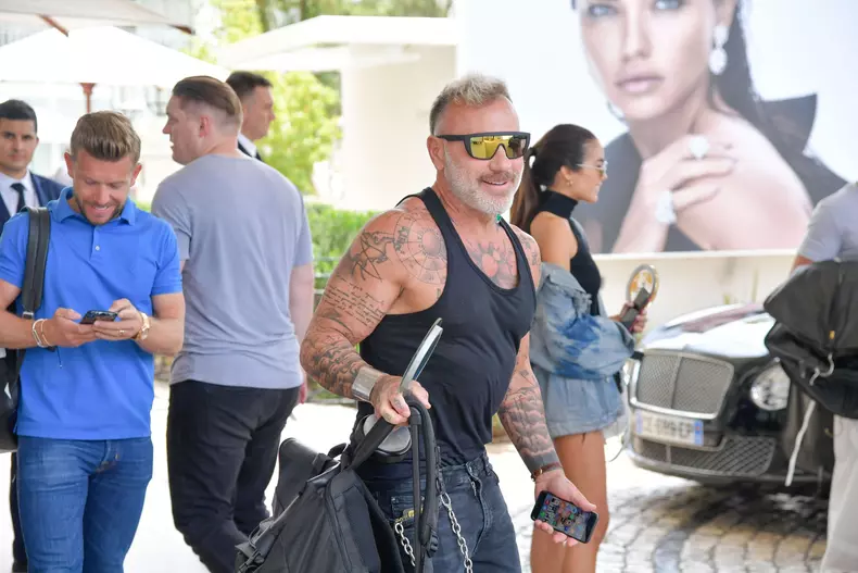 Cannes Gianluca Vacchi And Sharon Fonseca  At Martinez JR